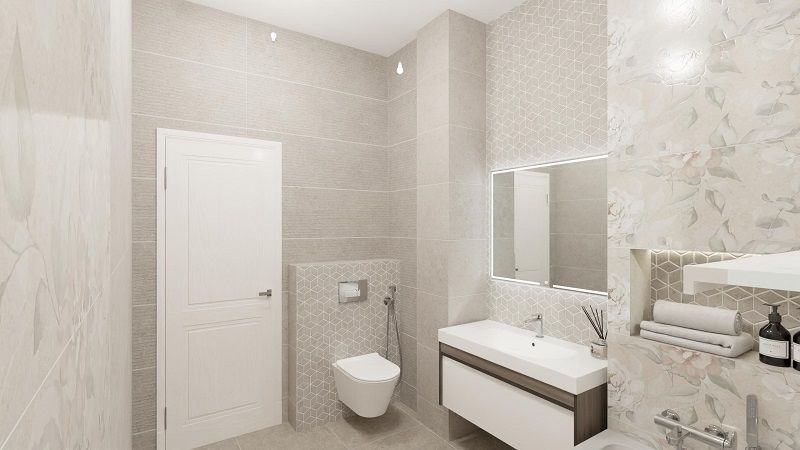 Совмещенный санузел Риккарди серый