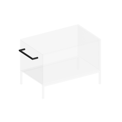 Держатель для полотенца Atollo/Атолло, черный матовый