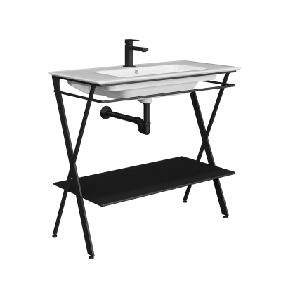 Металлическая структура Piano Next/Пиано Некст напольная 95, черная матовая