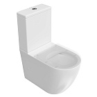Унитаз Sfera/Сфера напольный безободковый с крепежом и сиденьем, белый глянцевый