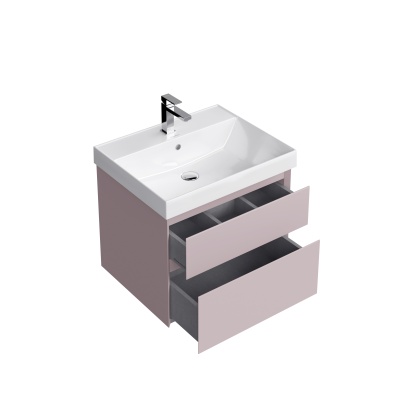 Тумба CUBO подвесная с ящиками 60, мальва матовая