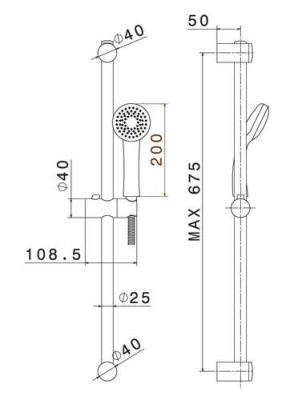 Комплект для ванны ПИАНО со смесителем для ванны и душевой стойкой, хром