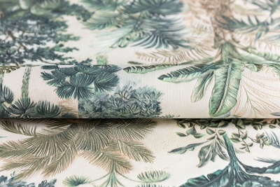 Обои виниловые Оазис мотив, тёмный зелёный Обои виниловые Оазис мотив, тёмный зелёный