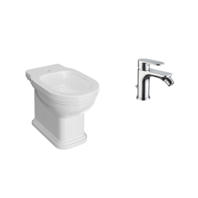 Комплект с напольным биде ПОМПЕИ и смесителем ПИАНО Комплект с напольным биде ПОМПЕИ и смесителем ПИАНО