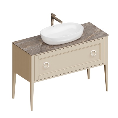 Тумба Plaza Classic/Плаза Классик напольная 1+1 ящик 120, капучино матовый