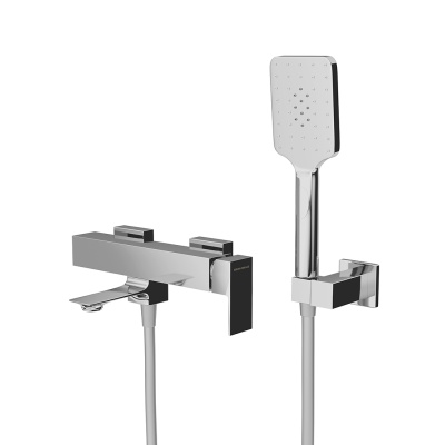 Смеситель Fioretto/Фьоретто для ванны с душевой лейкой, шлангом и держателем, хром