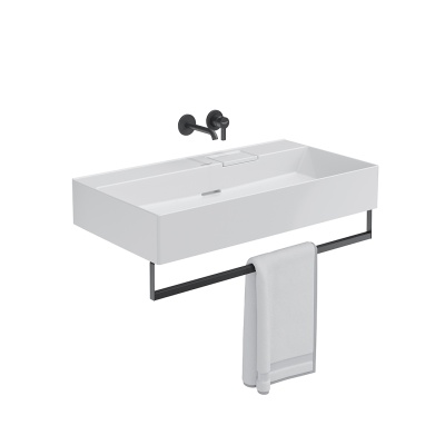 Раковина Logica/Лоджика мебельная\подвесная без отверстий 90, белая глянцевая