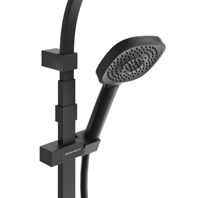 Душевая колонна квадратная FONTE на 2 потока без смесителя, черный матовый Душевая колонна квадратная FONTE на 2 потока без смесителя, черный матовый