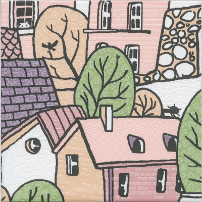 Декор Городок 4 матовый 20x20x0,69