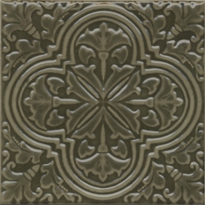 Декор Фес зелёный глянцевый 15x15x0,77 Декор Фес зелёный глянцевый 15x15x0,77