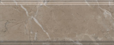 Бордюр Серенада бежевый тёмный глянцевый обрезной 30x12x1,3