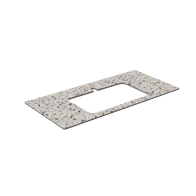 Столешница для полувстраиваемых раковин Бричиола 100, белый натуральный