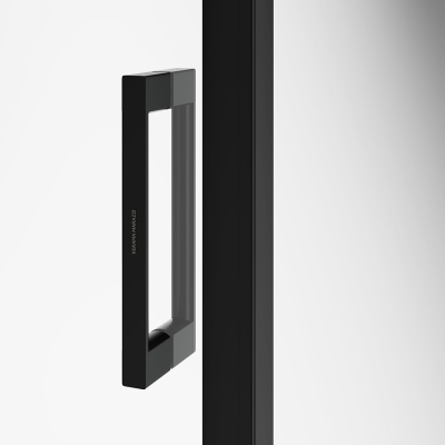 Душевая дверь Lindo/Линдо, раздвижная  с функцией плавного открывания и закрывания, 100х195, матовый черный