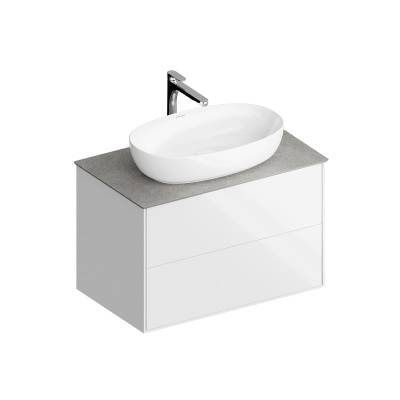 Тумба Plaza Modern/Плаза Модерн подвесная 80 белый 2 ящика