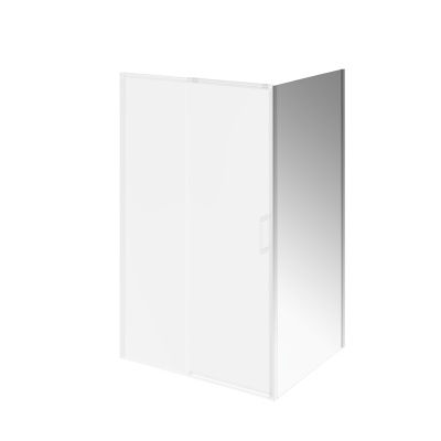 Душевая боковая панель LINDO, 100х195, матовый черный