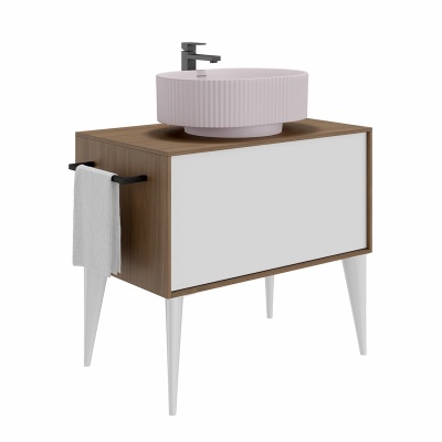 Раковина ARTBASIN Vento/АртБейзин Венто накладная 50, мальва матовая