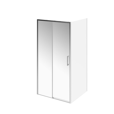 Душевая дверь Lindo/Линдо, раздвижная с функцией плавного открывания и закрывания, 100х195, хром