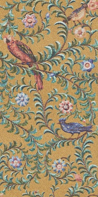 Панно Райский сад золотой матовый обрезной (из 3-х частей 60x119,5x0,9) 180x119,5x0,9