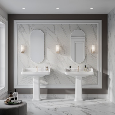 Пьедестал Pompei/Помпеи, белый глянцевый