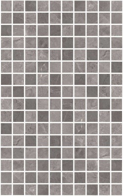 Декор Гран Пале серый мозаичный глянцевый 25x40x0,8
