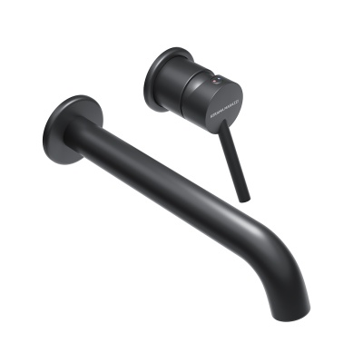 Смеситель для раковины XPro/Икс-Про настенный с внутренней частью, матовый черный