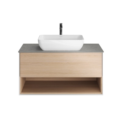 Тумба Plaza Modern/Плаза Модерн подвесная 100 дуб виченца 1 ящик + полка