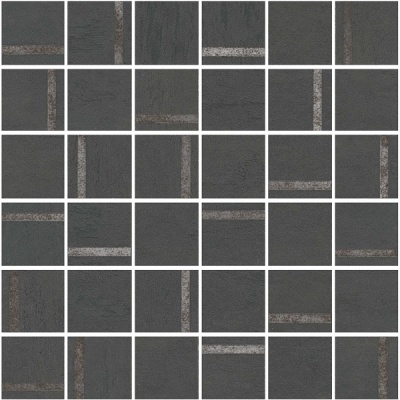 Декор Гварди 2 мозаичный антрацит матовый обрезной 30x30x0,9 Декор Гварди 2 мозаичный антрацит матовый обрезной 30x30x0,9