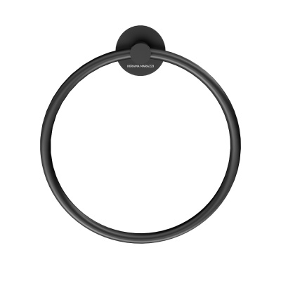 Полотенцедержатель кольцевой Изола настенный, черный матовый