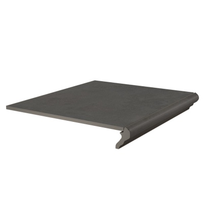 Ступень фронтальная Хадду серый тёмный матовый 40,2x34x0,8