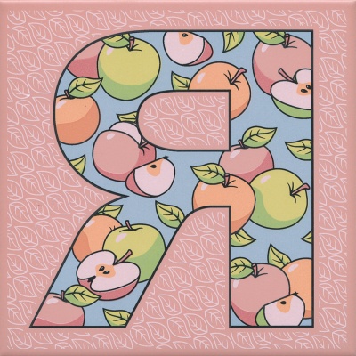 Декор Сад-огород «Яблоко» матовый 20x20x0,69