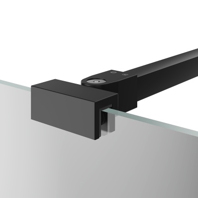 Фиксатор для стеклянной шторки Vetro/Ветро, 25 см, матовый черный