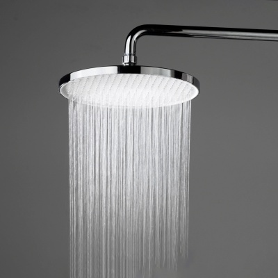 Душевая колонна Fonte/Фонте на 3 потока с фиксированным изливом и механическим смесителем, черный матовый