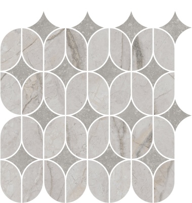 Декор Ифран наборный серый светлый глянцевый обрезной 30x32,5x0,9 Декор Ифран наборный серый светлый глянцевый обрезной 30x32,5x0,9