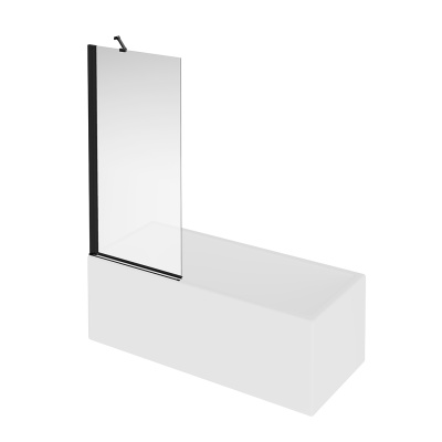 Фиксатор для стеклянной шторки Vetro/Ветро, 25 см, матовый черный