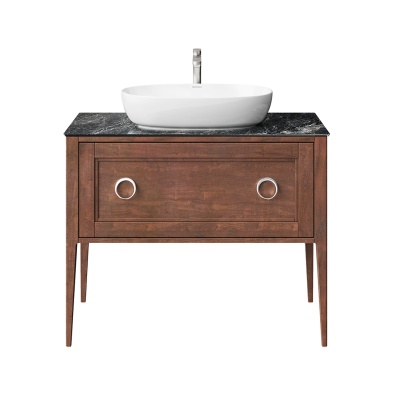 Тумба Plaza Classic/Плаза Классик напольная 1+1 ящик 100, орех матовый