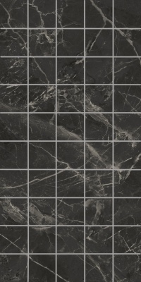 Декор чипсет Коррер чёрный глянцевый обрезной 30x60x0,9