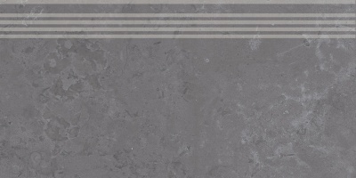 Ступень Про Лаймстоун серый темный натуральный обрезной 30x60x0,9