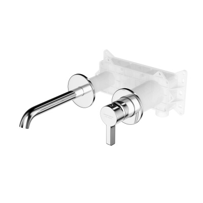 Смеситель для раковины Linea/Линеа однорычажный, настенный c внутр.частью, хром Смеситель для раковины Linea/Линеа однорычажный, настенный c внутр.частью, хром