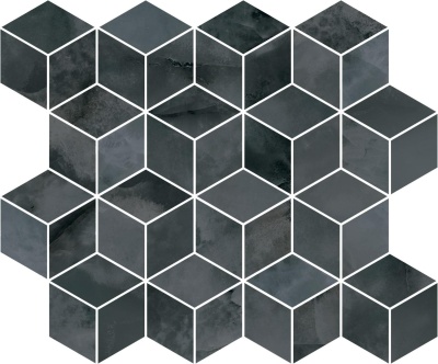 Декор Джардини серый темный мозаичный глянцевый 45x37,5x1 Декор Джардини серый темный мозаичный глянцевый 45x37,5x1