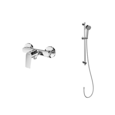 Комплект для душа НОТА на 1 поток со смесителем и душевой стойкой, хром
