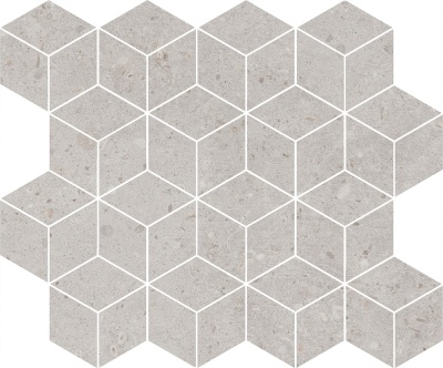 Декор Риккарди мозаичный серый светлый матовый 45x37,5x1