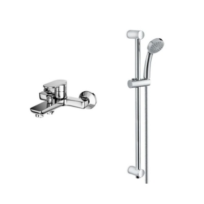Комплект для ванны ПИАНО со смесителем для ванны и душевой стойкой, хром