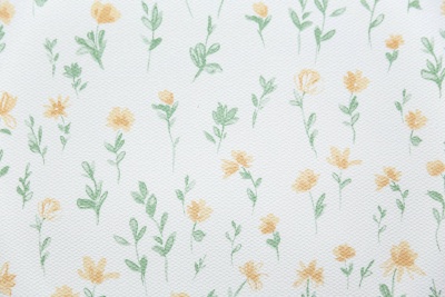Обои виниловые на флизелиновой основе Уик-энд мотив, жёлто-зелёный цветы