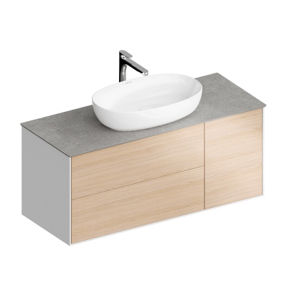 Тумба Plaza Modern/Плаза Модерн подвесная 120 дуб виченца 3 ящика