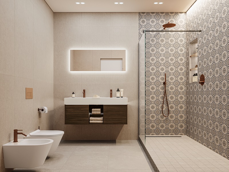 Ванная комната с душевой зоной Касабланка