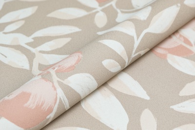 Обои виниловые на флизелиновой основе Шафран мотив, бежевый, апельсины