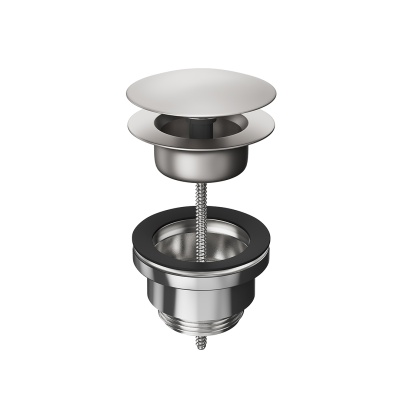 Донный клапан для раковины, титановый атласный