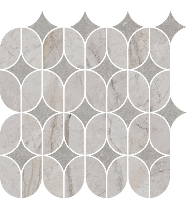 Декор Ифран наборный серый светлый глянцевый обрезной 30x32,5x0,9 Декор Ифран наборный серый светлый глянцевый обрезной 30x32,5x0,9