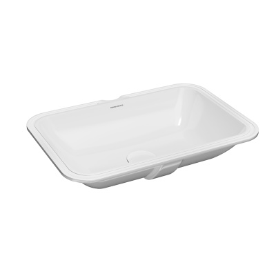 Раковина PLAZA встраиваемая снизу 55, белая глянцевая