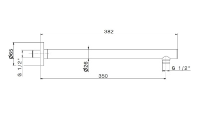 Кронштейн для душевой лейки OLE, матовый черный